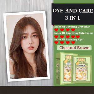 【10pcs 300ml 】Bubble Herbal Plant Hair Dye Shampoo Organic Color Hair Blackening Permanent Ash Brown Cover Gray Hair Lazy People Bubble Dye Hair Shampoo Diy Hair Coloring Non-Irritating