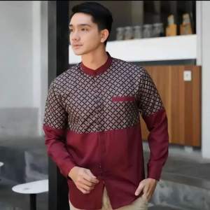 Baju Koko Bordir Pria Lengan Pendek Koko Bordir Pria Dewasa Mewah Baju Koko Kombinasi Bordir Baju Koko Modern Pria Dewasa 2022 Pendek