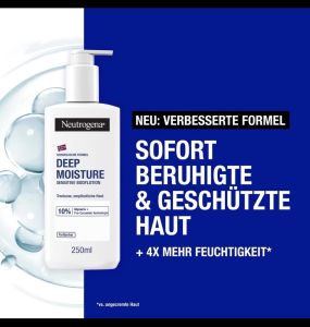 [Bill Đức] Sữa dưỡng thể Neutrogena Deep Moisture Sensitive - Dưỡng ẩm tối ưu cho da khô và nhạy cảm - Với hàm lượng 10% glycerin và công nghệ Pro-Ceramide độc đáo sản phẩm không chỉ cấp ẩm sâu mà còn củng cố hàng rào bảo vệ da giúp da mềm mịn và khỏe m