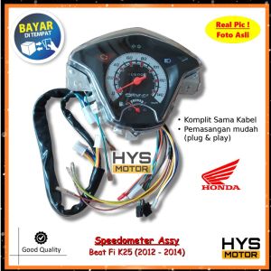 HYS Spidometer Assy BEAT Fi CBS K25 2012 2013 2014 / Beat Pop - Speedometer Kilometer KM Injeksi Starter Kasar