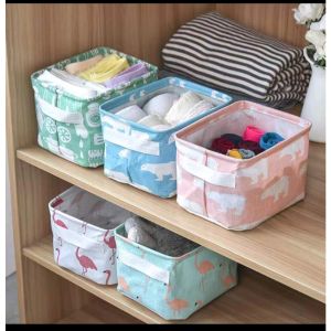 TEMPAT PENYIMPANAN KERANJANG PENYIMPANAN LIPAT / STORAGE BOX MINI KERANJANG STORAGE SERBAGUNA BAG K14