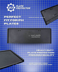 D3 Plate Protector / plate frame for cars (pair) virgin plastic MADE IN TAIWAN