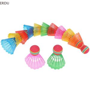 💖【Special price】💖ERDU 12 PCS Badminton EVA Rainbow Ball Head Nylon Badminton Feathers For Game