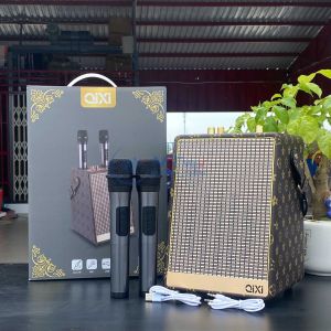 Loa Bluetooth Karaoke Qixi SK2050 - Bass Êm Pin 3.600mAh Kèm 2 Micro Không Dây   Tính Năng Nổi Bật Cùng Thiết Kế Tinh Tế