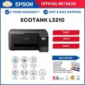 Epson EcoTank L3210 All-in-One Ink Tank Borderless Colored Printer with Print, Scan, Copy Function. 