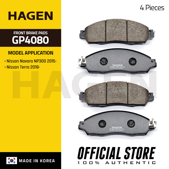 Hagen by Hi-Q Ceramic Brake Pads for Nissan Navara NP300, Terra GP4080