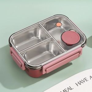 304 Stainless Steel Lunch with Tableware for Adults Kids Leakproof Lunch Container Portable Grids Bento Food Containers2026