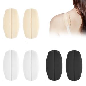 แผ่นรองที่รองไหล่ซิลิโคน3คู่สำหรับเสื้อผ้ายกทรงและสายรัดกันลื่นหมอนอิงสบายมองไม่เห็นสำหรับผู้หญิง