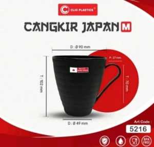 CLIO PLASTIK A5215 & 5216 gelas cangkir plastik JAPAN SERIES ramen 252 ml & 400 ml