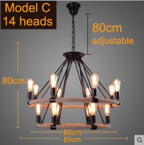 American-Style Country Double-Layer Rope Chandelier Nordic Cafe Creative Lamps Vintage Bedroom Chandelier crystal lamp home lighting livingroom lights room light cealing lamps light fixtures lighting ceiling