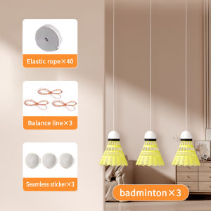 Badminton Trainer Latihan Badminton Belajar Kendiri Shuttlecock Singles Practice Glowing Balls 发光羽毛球