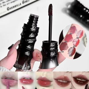 GTRBFDS Crystal Glossy Lip Stain Sheer Nude Glitter Red-Brown Lip Tint Punk Waterproof Lip Gloss Makeup Cosmetics