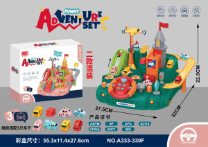 Petualangan Mobil Anak: Mainan Edukatif dengan Rel Kereta Jalur Luncur Tempat Parkir dan 8 Mobil Interaktif untuk Orang Tua dan Anak