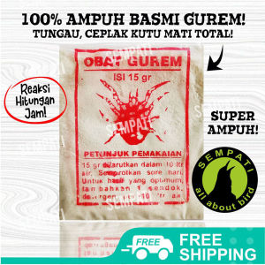 SEMPATI Obat Gurem 15gram Obat Gurem Kutu Ayam Kampung Broiler Ternak Unggas Obat Gurem Basmi Caplak Semut Kecoa Serangga Cegah Ayam Aratan