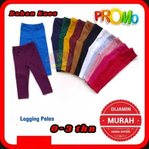 ASANO SHOP Paket 20 Pcs Legging Anak Perempuan 0-3 Thn Polos Cewek Lejing Motif Bahan Kaos Halus