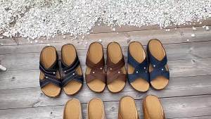 2025 Spring Exclusive Ethnic Style Plus Size WomenS Toe-Loop Fabric Flat Slippers Lightweight Breathable Rubber Sole