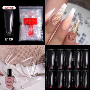 อุปกรณ์ตกแต่งเล็บ เล็บปลอม PVC รวมเบอร์ 500 ชิ้น ( 1 ถุง )