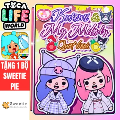 Xoei Yan Ngôi nhà của bé Kuromi and Melody In Quiet Book Ngôi nhà búp bê đồ chơi giấy thủ công toca boca