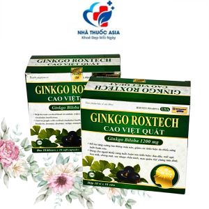 GINKGO ROXTECH CAO VIỆT QUẤT Hộp 10 vỉ x 10 viên Hỗ trợ tăng cường lưu thông máu não giảm các biểu hiện do thiếu năng tuần hoàn nào.