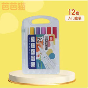 ACRYLIC MARKER / Spidol Akrilik 12 Warna / Set Marker Akrilik Isi 12 / Set Spidol Warna Akrilik