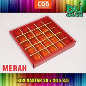 Box Nastar 20x20x3.5 isi 10pcs / Dus Coklat / Kemasan Mochi / Kotak Coklat / Kotak Nastar