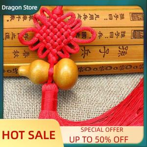 Dragon 1Pc Lucky Charm Chinese Knot Feng Shui Gourd Pendant Car Home Decoration
