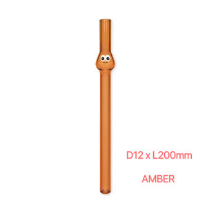 【SG SELLER】🔥Glass straws 12*200mm Cute big-eyed Glass Straw high borosilicate environmentally friendly reusable straws