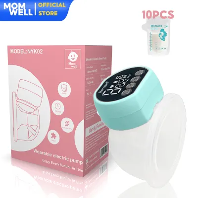 Momwell Wearable Electric Breast Pump Hands-Free Breast Pump Painless 24MM180ML 3 Mode 9 Level