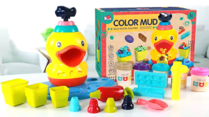 Colourful Mud Play Dough Duck Machine Pretend Set Ice Cream Burger Plasticine Kids Education Learn Boys Girls Gift Toys Mainan Budak Perempuan