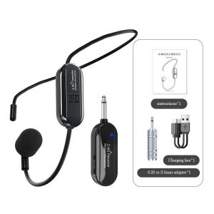 3 in 1 Mini Microphone Wireless Lavalier Microphones with Speaker 2.4G Cordless Mics with Noise Reduction-Professional Video Recording Lav Mic