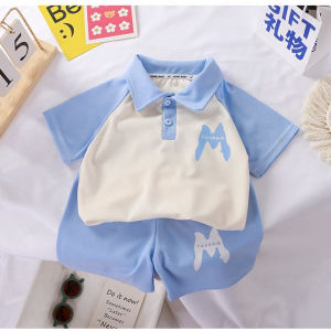 0-6yrs Baby kids Polo terno for boy girl Polo-shirt w/shorts