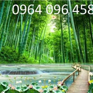 Tranh gạch 3d ốp tường phong cảnh tre trúc - CX322