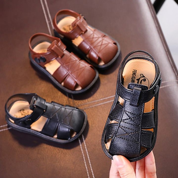 Baby Boys Faux Leather Sandals | The Children's Place - NAVY