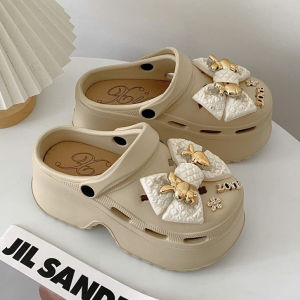 SHO-E8899 รองเท้าหัวโต เสริมส้น 7 CM แถมตัวติดแบบใหม่ รองเท้ารัดส้น คุณภาพ EVA ใส่สบาย สินค้าพร้อมส่ง