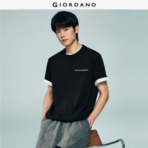 Giordano Beau Monde Men Men Round Neck T-Shirt Free Shipping 13026241