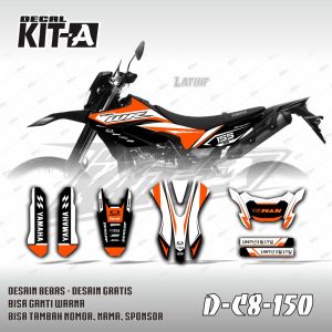 Decal sticker Yamaha WR 155 MOTIF SIMPLE LIST OREN full body keren D-C8-063 C8-150