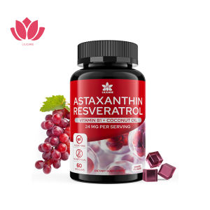 [COD] Lilicare Sugar-Free Astaxanthin 24mg Gummies with Resveratrol Vitamin B1 Coconut Oil - Powerful Antioxidants Supplement for Men & Women Healthy Aging Skin Eyes Joints Immune - Vegan Non-GMO