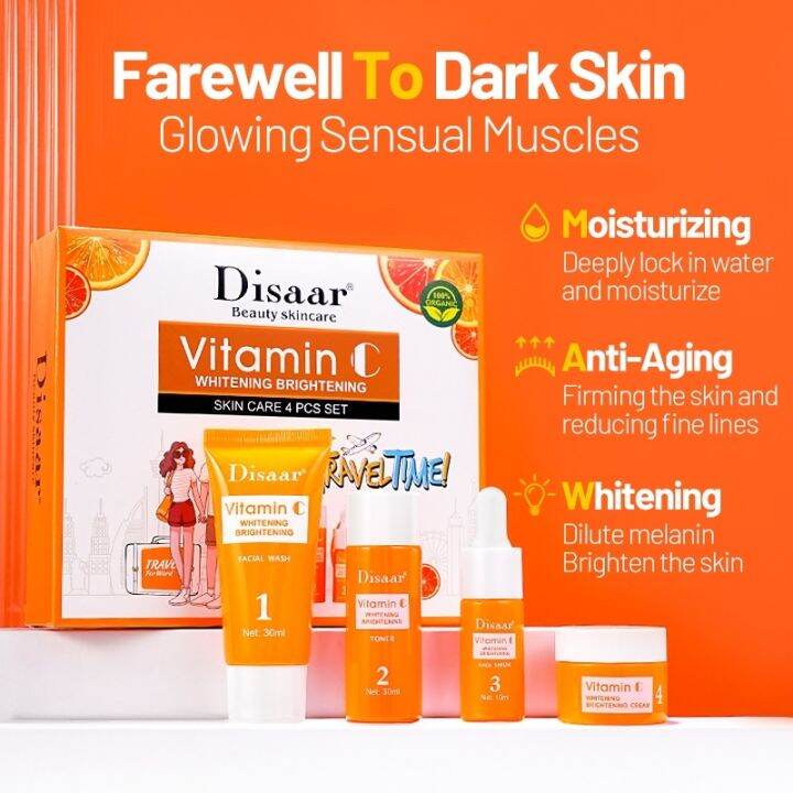 Disaar Vitamin C Hyaluronic Acid Whitening Skin Care Series Piece