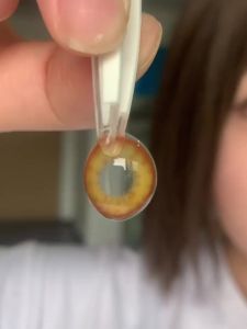 6 Months (Included) Colored Eyes With Power（1 Pair）Naturally Enlarge Your Eyes Hot Sale Big Eyesdoll半年抛金色美瞳合集cosplay动漫二次元大小直径年抛近视隐形镜女