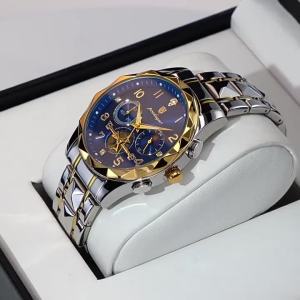 Swiss Brand Multifunctional Fashion Mens Watch Waterproof Luminous Quartz Watch Live Export Hot Item Dropshipping