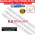 BACKLIGHT TV LED POLYTRON 32 INC PLD 32D905 32D900 32T700 32T768 LAMPU BL 7K 3V 7 KANCING 7LED 7K PLD32D905 PLD32D900 PLD32T700 PLD32D768 POLYTRON PLD-32D905 PLD-32D900 PLD-32T700 PLD-32D768 32INCH 32IN 32INC LAMPU BL 7 LAMPU LED INCH IN. 