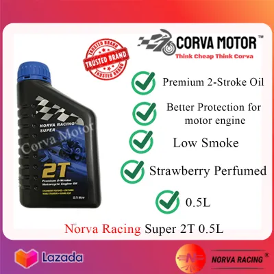 NORVA RACING SUPER 2T 0.5L MOTORCYCLE OIL MINYAK 2T WHOLESALE PRICE