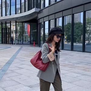 [Hot Sale]100% Top Grain Cow Leather Soft Women Tote Bag Large Size Casual Office Shoulder Bag Multi-carry Way Fashion Women Handbags