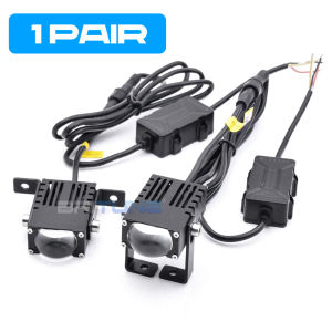 1.5 Inch Mini Ultra Thin Bi LED Fog Lights Work Light Projector Lenses Auxiliary Lamps 3000K 5500K For Car Motorcycle Retrofit