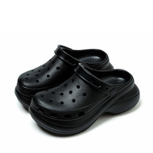[Free Shipping] Whale Cross Crocs Genuine Crocs Sandals Whale Beach Shoes Height-Increasing Thick-Soled Non-Slip WomenS Sandals For Outdoor Wear