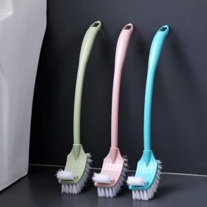 JURHOMIE Double Head Toilet Brush Long Handle Multi-function Bathroom Cleaning Brush Wall Hanging Soft Hair Corner Brush Household
