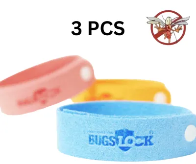 BUY 1 TAKE 1 BugsLock Mosquito Repellent Bracelet Band – Safe for Kids & Adults Natural Aroma Anti-Mosquito Wristband