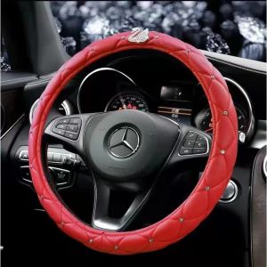Sarung Setir Mobil Kulit Desain Berlian Angsa Romantis Anti Slip Universal