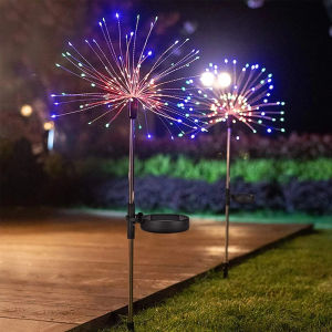 Hari Raya Lights 4in1 Solar Lamp Firework Light Upgrade 360LED Solar Light Fairy Lights Outdoor Waterproof For Ramadan Hari Raya Decoration