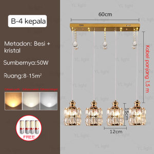 (Satu tahun jaminan)Ruang makan kristal Nordic lampu langit ruang tamu lampu langit bar lampu ruang makan lampu dekoratif dalam rumah lampu pencahayaan rumah murah 31